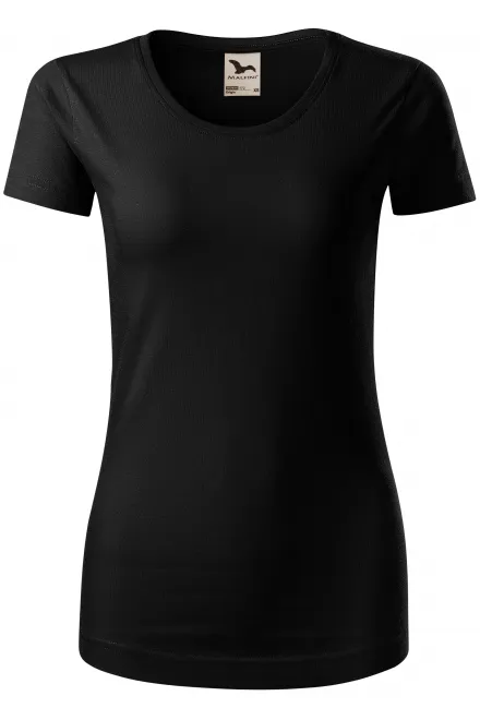 Dames T-shirt van biologisch katoen - zwart, L