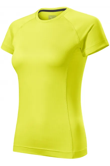 Dames T-shirt voor sport, Neon Geel