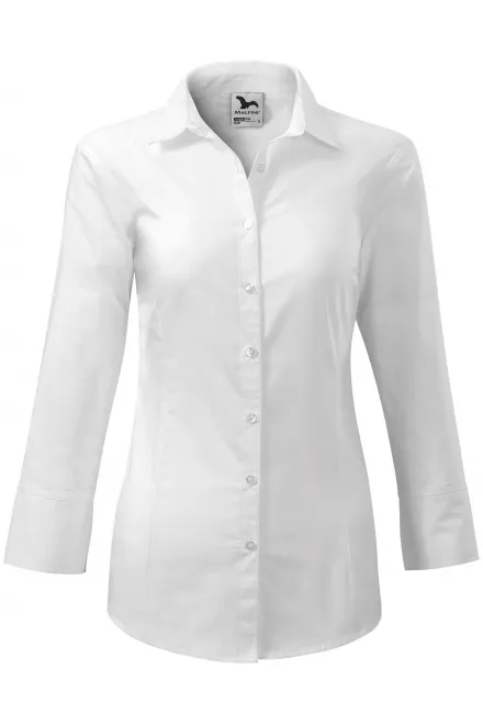 Damesblouse met lange mouwen - witte, 2XL