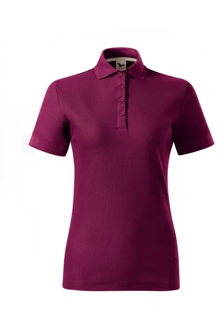Damespoloshirt van biologisch katoen - fuchsia, 2XL