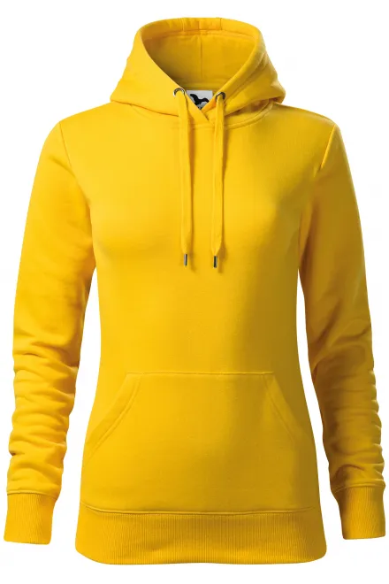 Damessweatshirt met capuchon zonder rits - geel, XS
