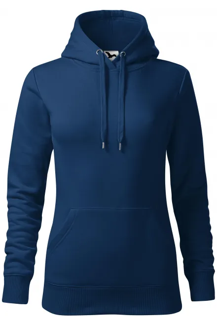 Damessweatshirt met capuchon zonder rits - middernachtblauw, XS