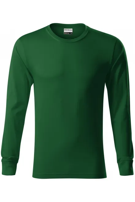 Duurzaam heren-T-shirt met lange mouwen - fles groen, M