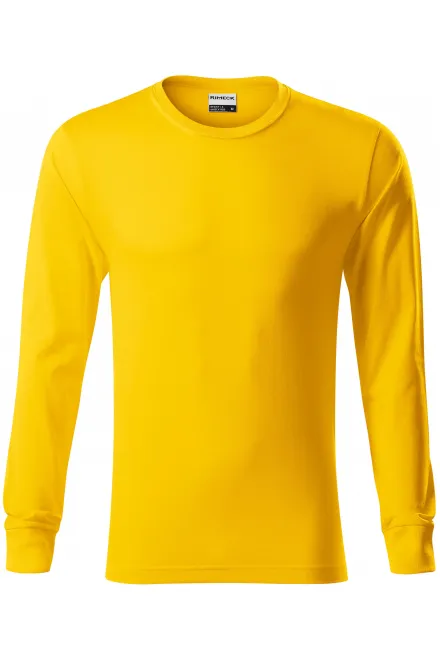 Duurzaam heren-T-shirt met lange mouwen - geel, M
