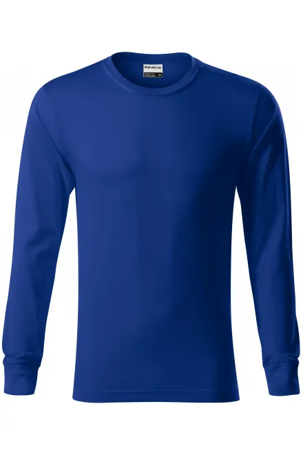 Duurzaam heren-T-shirt met lange mouwen - koningsblauw, M