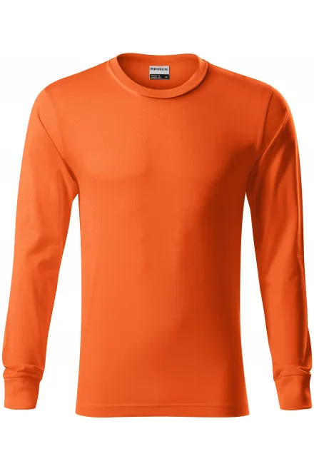 Duurzaam heren-T-shirt met lange mouwen - oranje, M