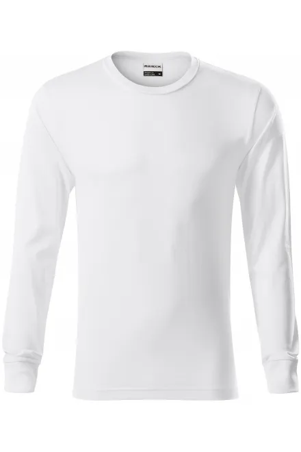 Duurzaam heren-T-shirt met lange mouwen - witte, M