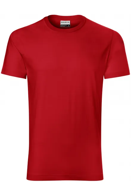 Duurzaam heren T-shirt zwaarder - rood, S