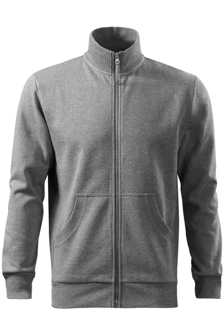 Eenvoudig herensweatshirt zonder capuchon - donkergrijs marmer, M