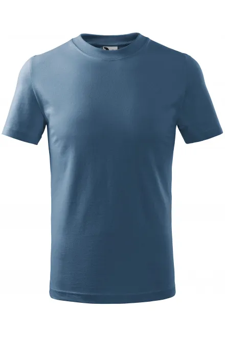 Eenvoudig kinder T-shirt - denim, 158 cm / 12 jaar