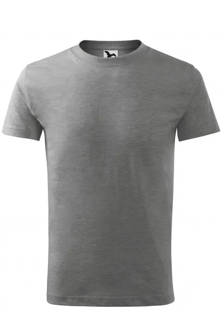 Eenvoudig kinder T-shirt - donkergrijs marmer, 158 cm / 12 jaar