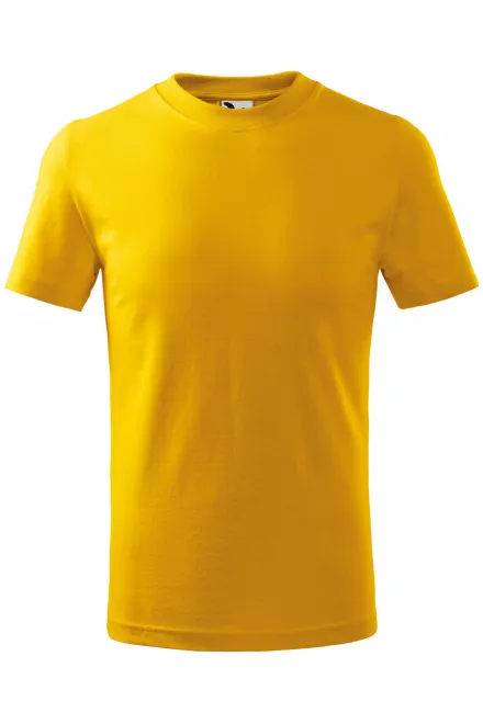Eenvoudig kinder T-shirt - geel, 158 cm / 12 jaar