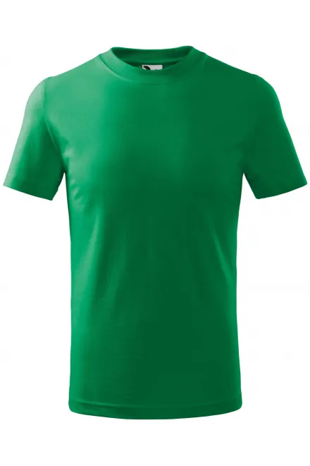Eenvoudig kinder T-shirt - gras groen, 158 cm / 12 jaar