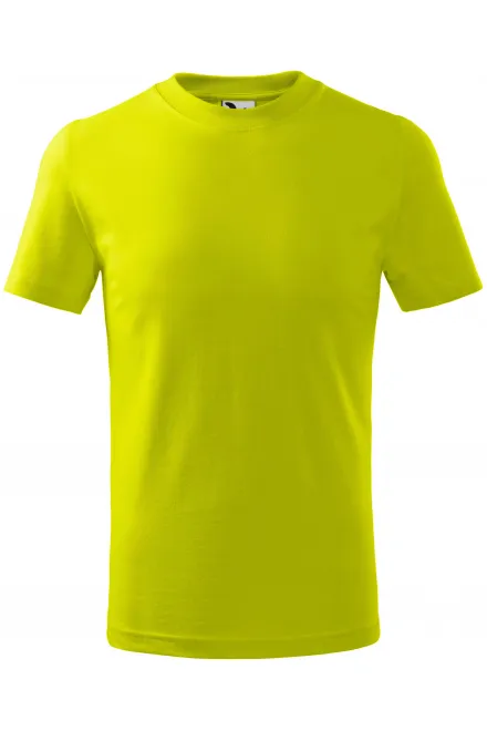 Eenvoudig kinder T-shirt - limoen groen, 158 cm / 12 jaar