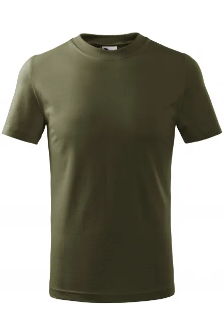 Eenvoudig kinder T-shirt - military, 158 cm / 12 jaar