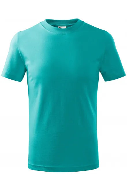 Eenvoudig kinder T-shirt - smaragdgroen, 158 cm / 12 jaar
