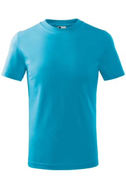 Eenvoudig kinder T-shirt - turkoois, 158 cm / 12 jaar