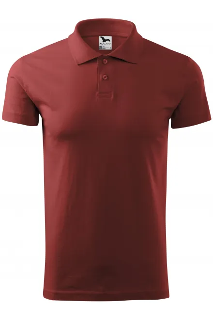 Eenvoudig poloshirt voor heren - bourgondische, L