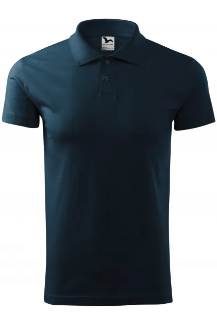Eenvoudig poloshirt voor heren - donkerblauw, L
