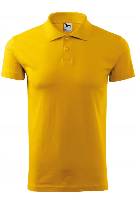 Eenvoudig poloshirt voor heren - geel, L