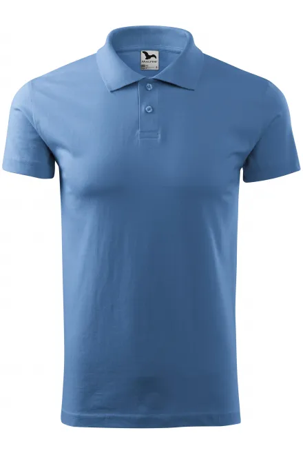 Eenvoudig poloshirt voor heren - hemelsblauw, L