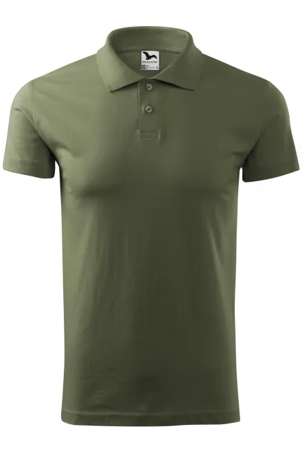 Eenvoudig poloshirt voor heren - khaki, L