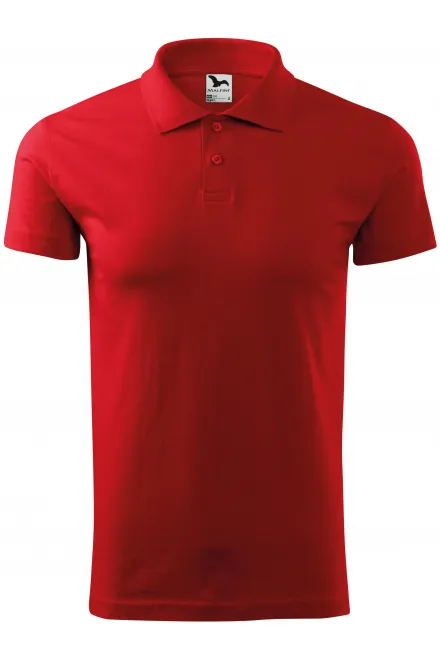 Eenvoudig poloshirt voor heren - rood, L