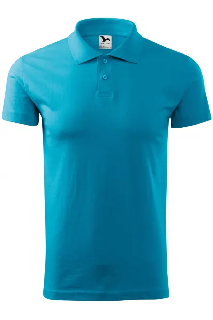 Eenvoudig poloshirt voor heren - turkoois, L