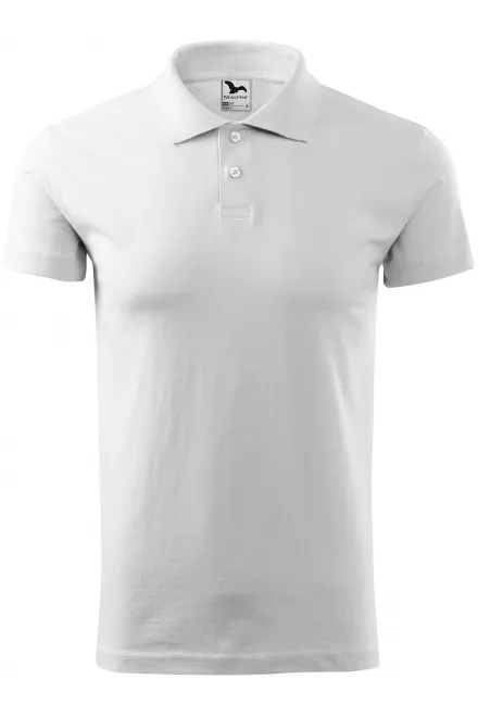 Eenvoudig poloshirt voor heren - witte, L