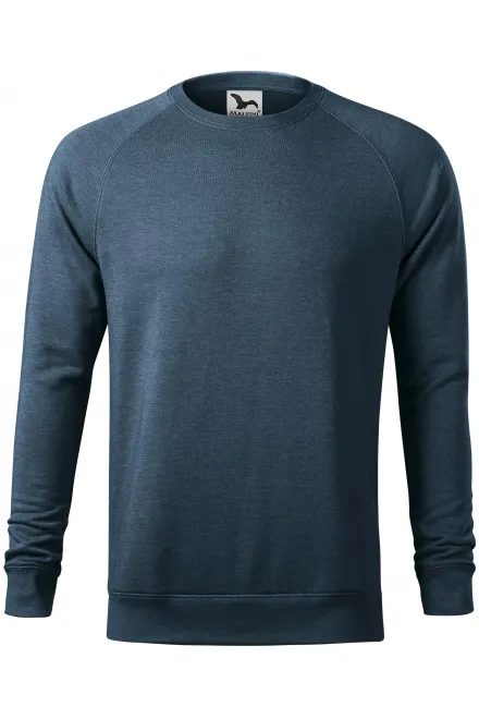 Eenvoudig sweatshirt voor heren - donker denim marmer, L