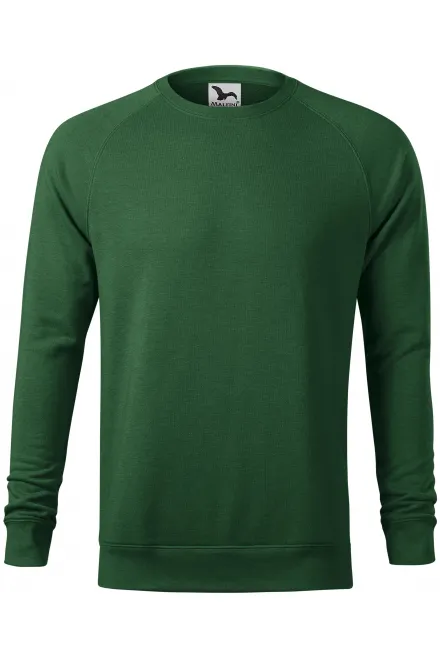 Eenvoudig sweatshirt voor heren - fles groen marmer, L