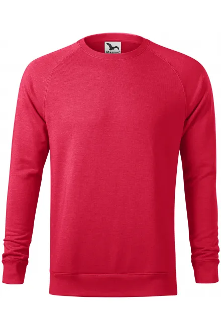 Eenvoudig sweatshirt voor heren - rood marmer, L