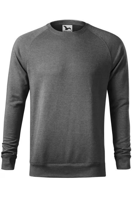 Eenvoudig sweatshirt voor heren - zwart marmer, L