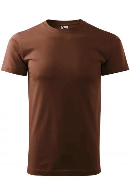 Eenvoudig T-shirt voor heren - chocolade, XS