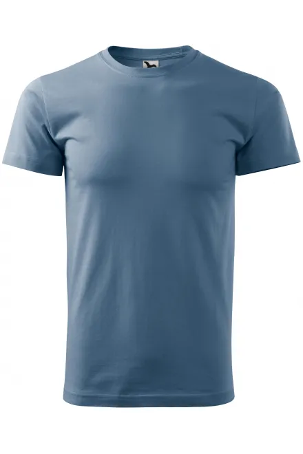 Eenvoudig T-shirt voor heren - denim, XS