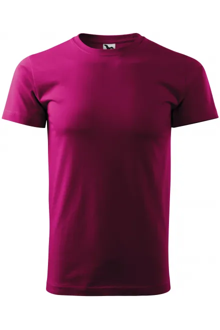 Eenvoudig T-shirt voor heren - fuchsia, XS