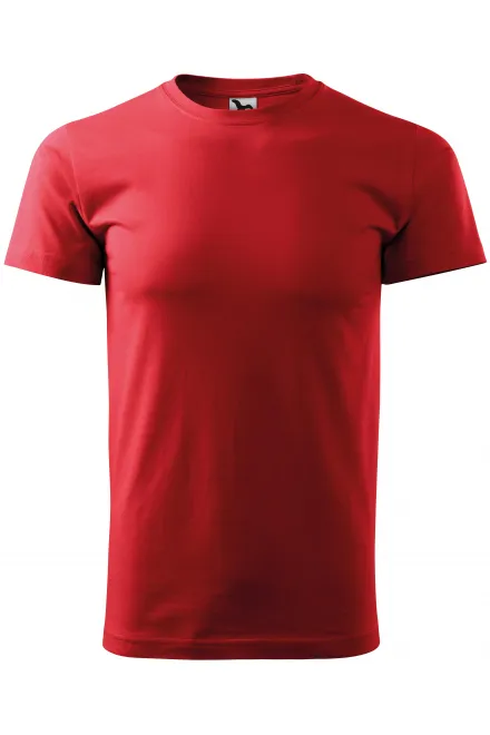 Eenvoudig T-shirt voor heren - rood, XS