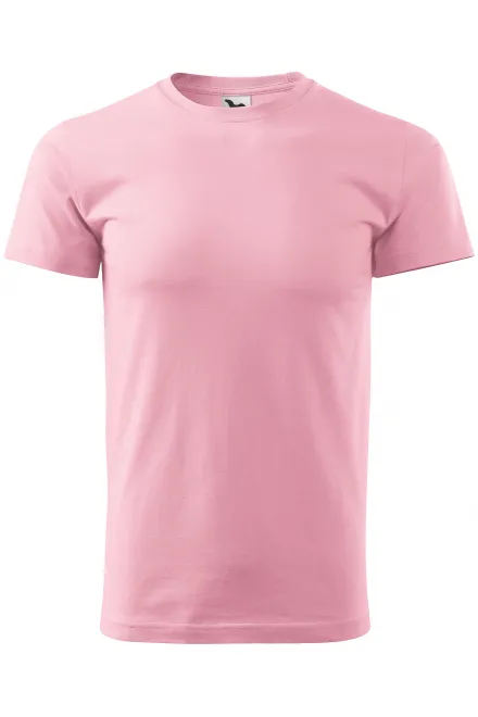 Eenvoudig T-shirt voor heren - roze, XS