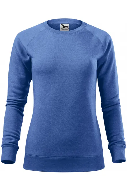 Eenvoudige damessweater - blauw marmer, XS