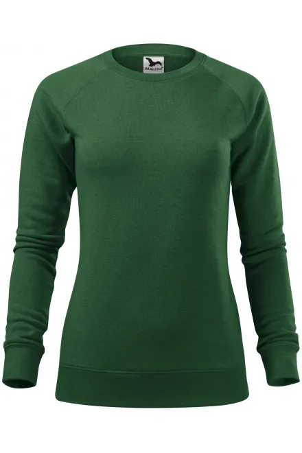 Eenvoudige damessweater - fles groen marmer, XS