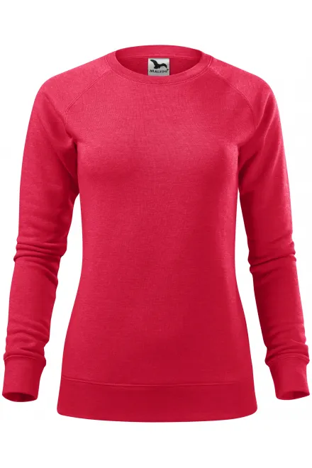 Eenvoudige damessweater - rood marmer, XS