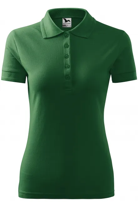 Elegant dames poloshirt - fles groen, S