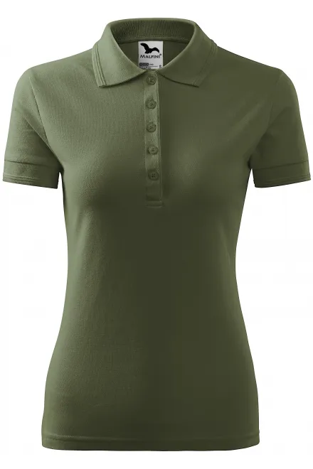 Elegant dames poloshirt - khaki, S