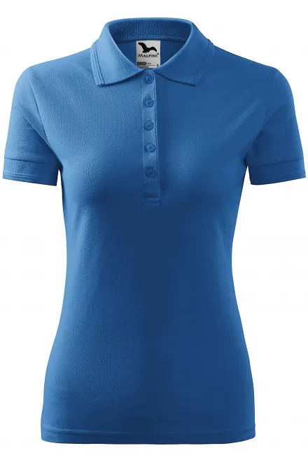 Elegant dames poloshirt - lichtblauw, S