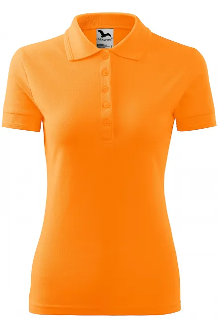 Elegant dames poloshirt - Mandarijn sinaasappel, S
