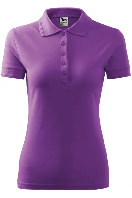 Elegant dames poloshirt - purper, S