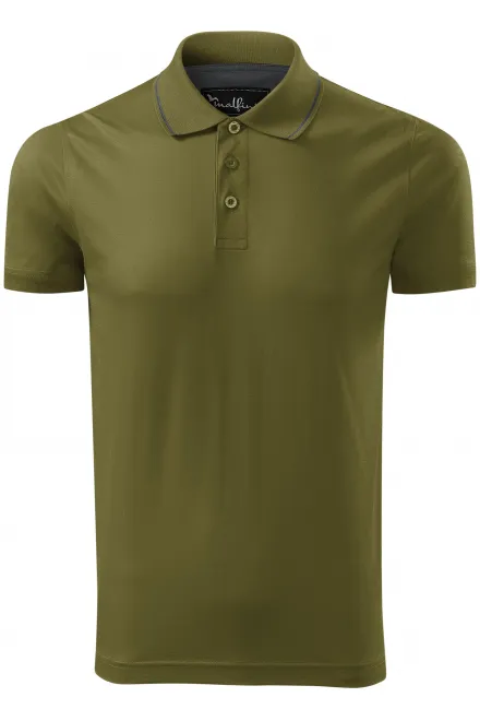 Elegant gemerceriseerd poloshirt voor heren - avocado, L