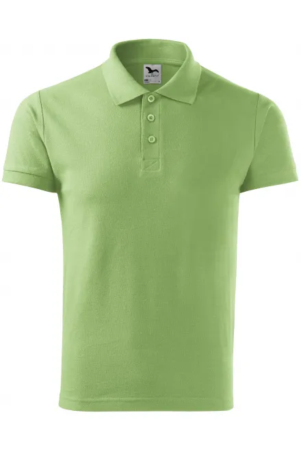 Elegant poloshirt voor heren - erwt groen, XL