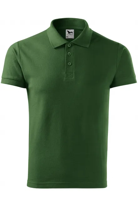 Elegant poloshirt voor heren - fles groen, XL