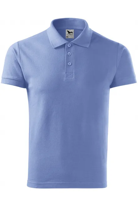 Elegant poloshirt voor heren - hemelsblauw, XL